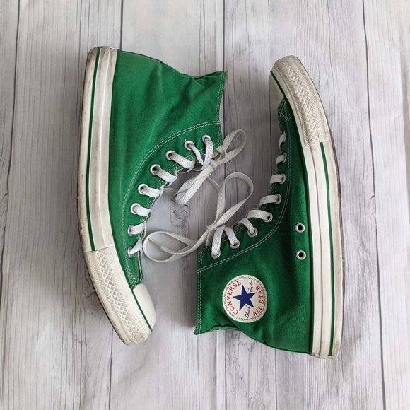 Green Converse High Top Sneakers Size 11